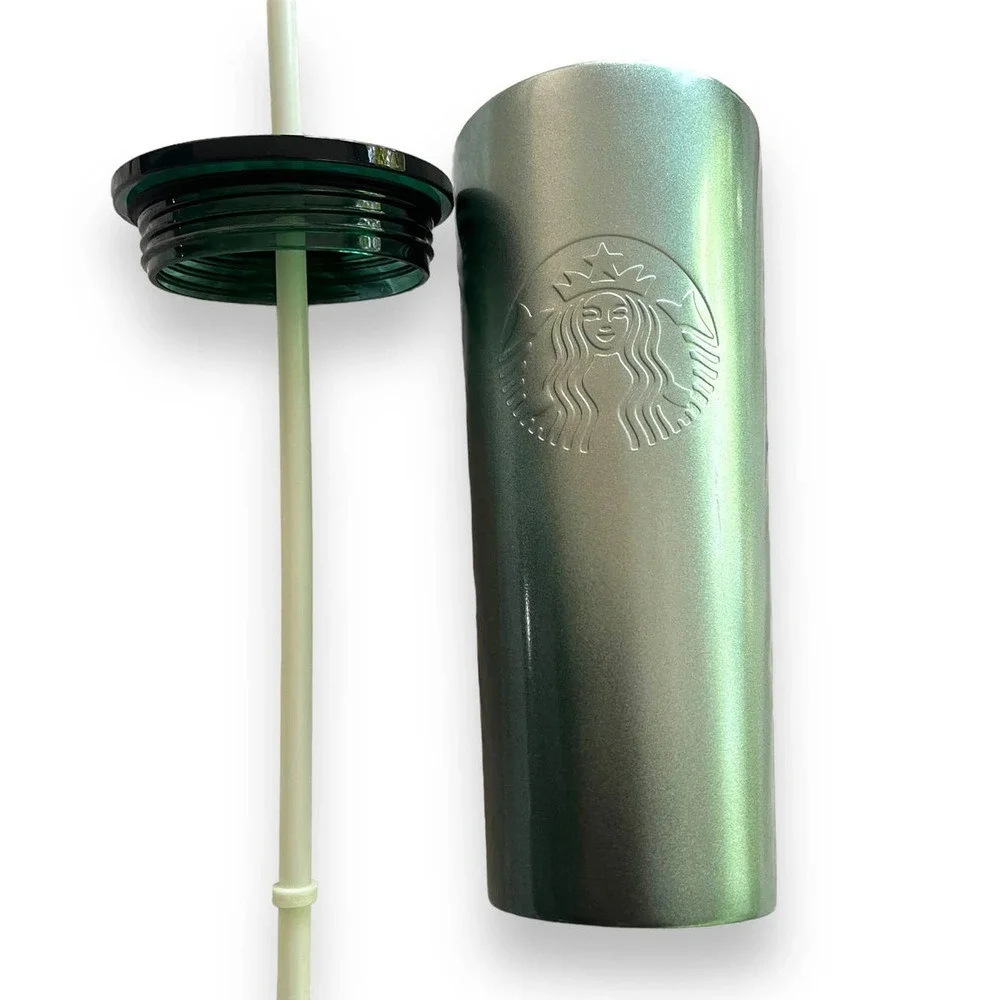 2022 Starbucks Green Ombre Stainless Steel Tumbler 16 oz Cold Cup NEW